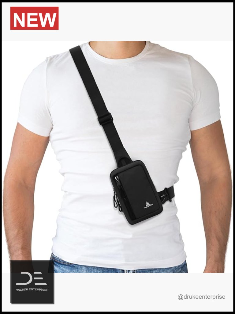 Mini Nylon Sling Crossbody Bag With Adjustable Strap Travel Running Daypack